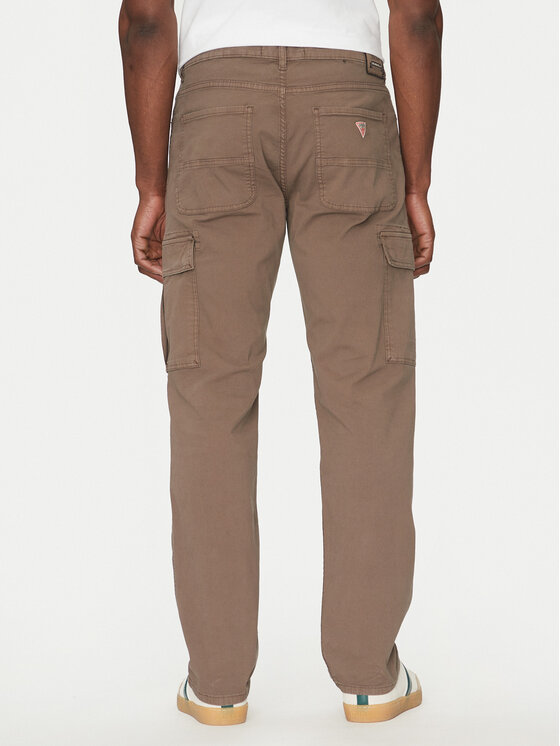 Guess Guess Pantaloni din material M5RA68 WGXV1 Maro Regular Fit