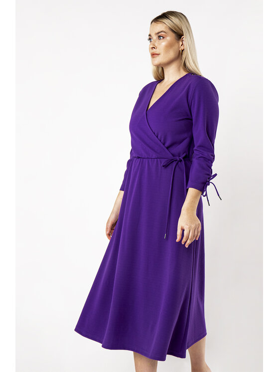QUIOSQUE Sukienka, rozmiar 44, Fioletowa, BEADS DRESS