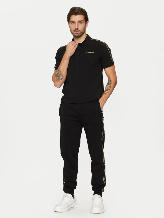 KARL LAGERFELD KARL LAGERFELD Поло 745461 551235 Чорний Regular Fit