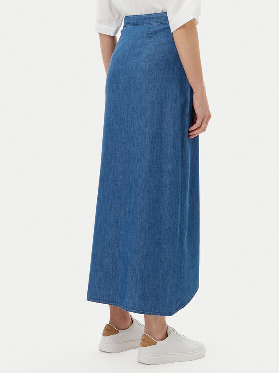Pepe Jeans Pepe Jeans Džínsová sukňa PL901218 Modrá Slim Fit