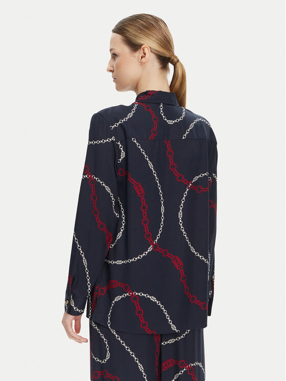 Tommy Hilfiger Tommy Hilfiger Cămașă WW0WW44045 Bleumarin Relaxed Fit