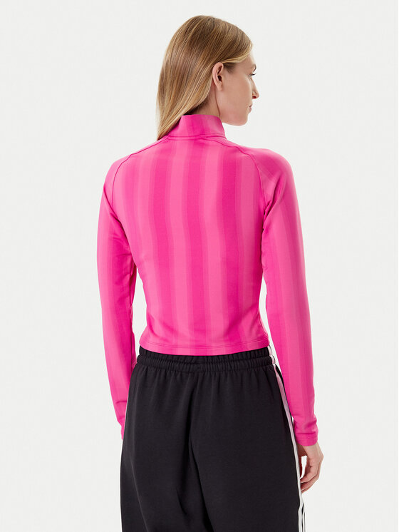 adidas adidas Pulóver Half-Zip Graphic Football JW3638 Rózsaszín Regular Fit
