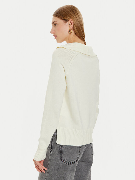Guess Jeans Guess Jeans Sweter W4BR14 Z3HM1 Écru Regular Fit
