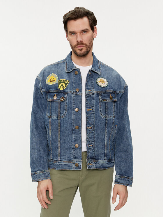 Lee Lee Jeans jakna Rider 112350102 Modra Relaxed Fit
