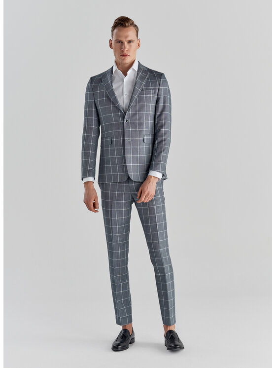 Pako Lorente Pako Lorente Spodnie garniturowe P22SF-6G-012 Niebieski Slim Fit