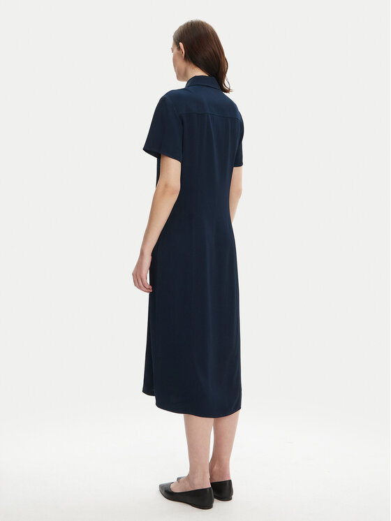 Tommy Hilfiger Tommy Hilfiger Rochie tip cămașă WW0WW45802 Bleumarin Regular Fit