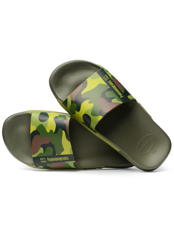 Havaianas Havaianas Klapki HAVAIANAS Ciabatta Unisex adulto Hav. slide print 4147329.0869 Verde Zielony
