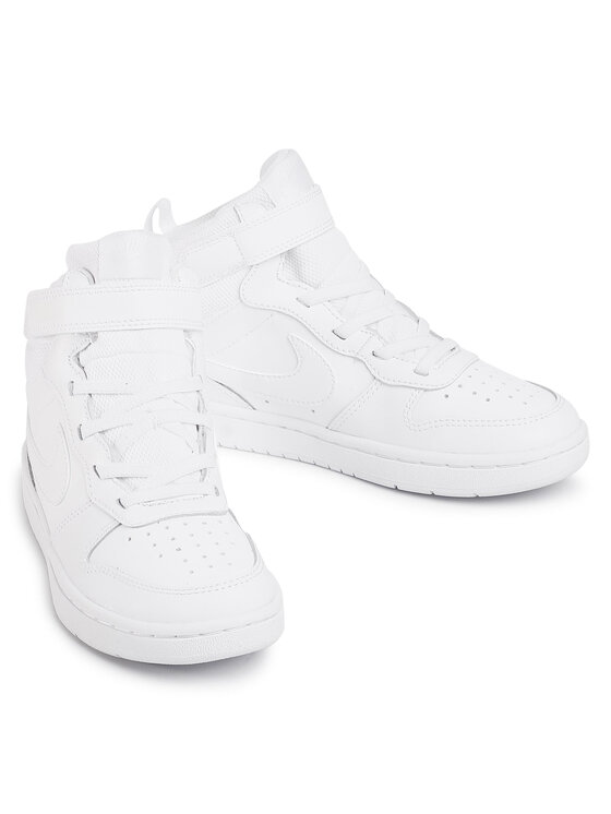 Nike Nike Sneakersy Court Borough Mid 2 (PSV) CD7783 100 Bílá