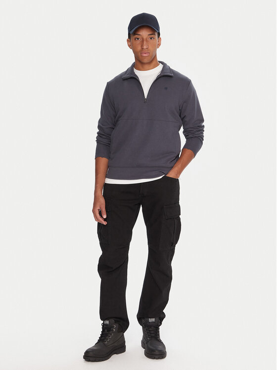 G-Star Raw G-Star Raw Суитшърт Nifous Half Zip D26305-D566 Тъмносин Regular Fit