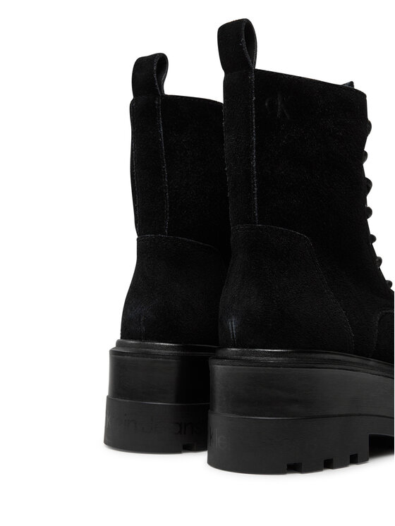 Calvin Klein Jeans Calvin Klein Jeans Ορειβατικά παπούτσια Flatform Zip Laceup Mg S YW0YW01554 Μαύρο