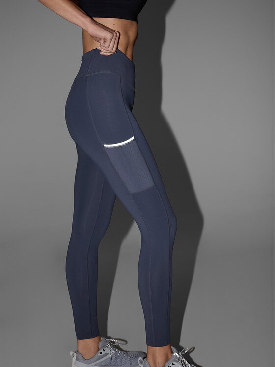 4F 4F Legginsy BLAST Szary ciemny Slim Fit