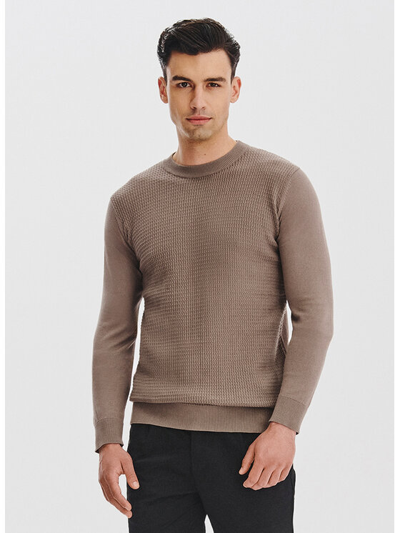 Pako Lorente Pako Lorente Sweter P25WF-2X-023 Brązowy Classic Fit