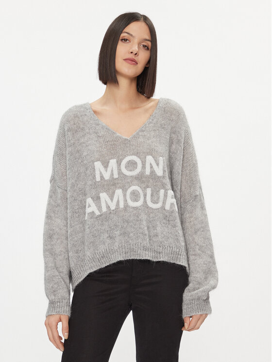 Kontatto Kontatto Sweater 3M1200 Szürke Oversize