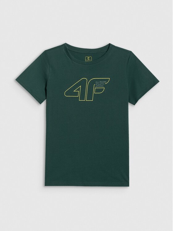 4F 4F T-shirt 4FJWAW25TTSHM2417-46S Verde Regular Fit