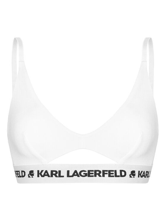 KARL LAGERFELD KARL LAGERFELD Bralette rinnahoidja A1W47006 Valge