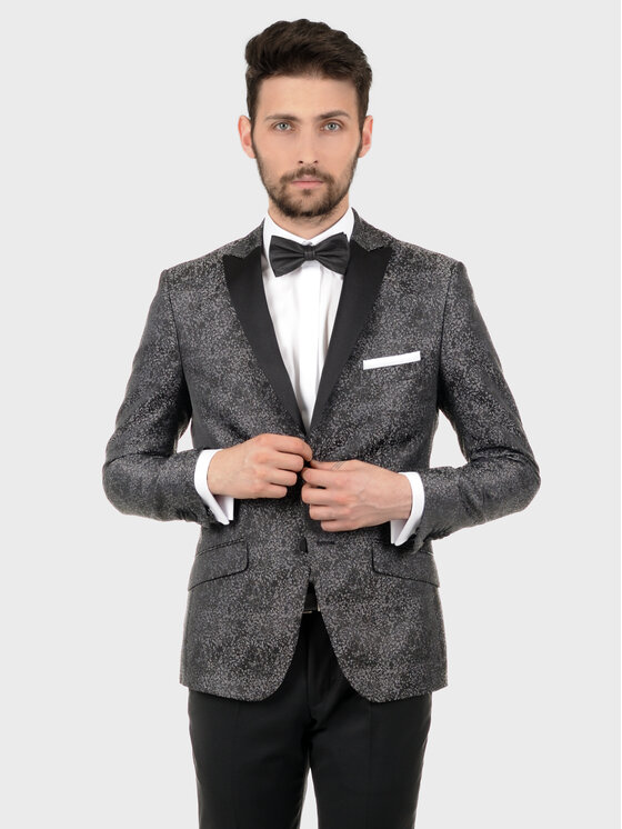 Evenemen Evenemen Marynarka CLARETTO Srebrny Slim Fit