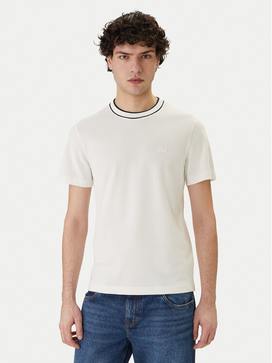 Lacoste Lacoste Tricou TH8174 Alb Regular Fit