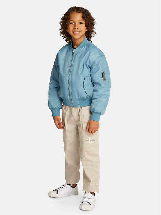 Calvin Klein Jeans Calvin Klein Jeans Kurtka bomber IB0IB02254 Niebieski Regular Fit