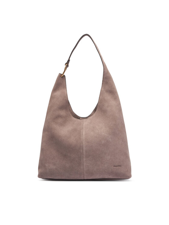 Calvin Klein Calvin Klein Torbica Slouchy Suedelarge Shoulder Bag LV04F3690G Smeđa