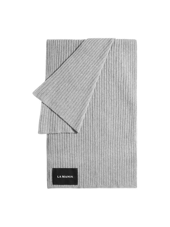 La Mania La Mania Szalik COZY SCARF BEIGE Szary