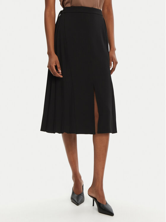 Rinascimento Rinascimento Midi szoknya CFC0122491003 Fekete Regular Fit