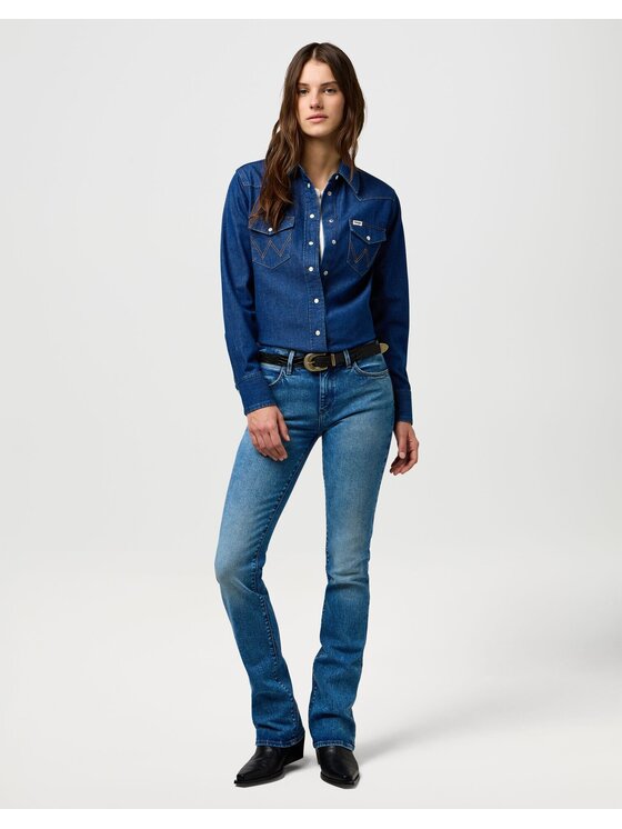 Wrangler Wrangler Jeansy BOOTCUT Niebieski Bootcut Fit