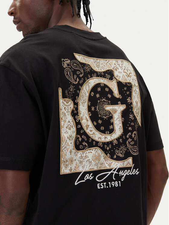 Guess Guess Tricou M5BI16 I3Z14 Negru Relaxed Fit