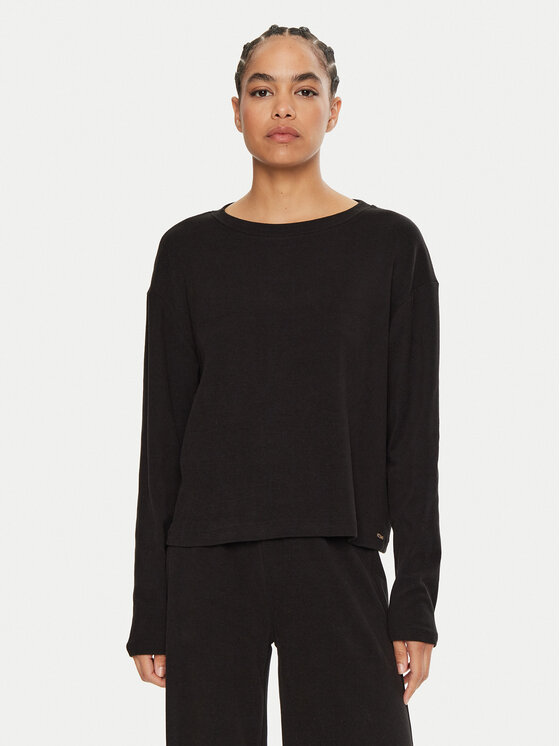Guess Guess Cămașă pijama Elsa O4BP01 KCHZ2 Negru Relaxed Fit