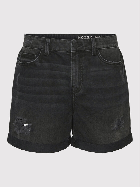 Noisy May Noisy May Szorty jeansowe Smiley 27010865 Czarny Regular Fit