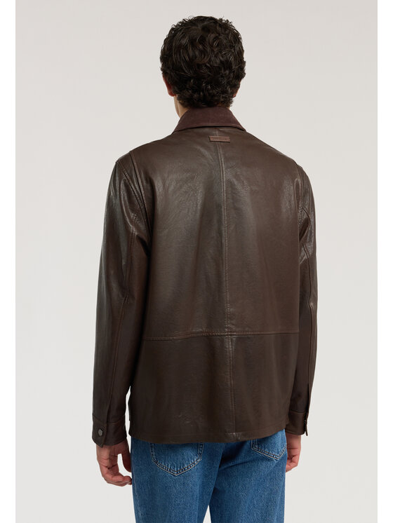 Trussardi Trussardi Kurtka skórzana R309M000043N032 Brązowy Regular Fit