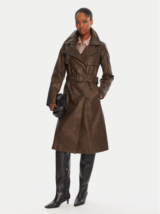 Guess Guess Trench W5YL32 WHGT0 Smeđa Regular Fit