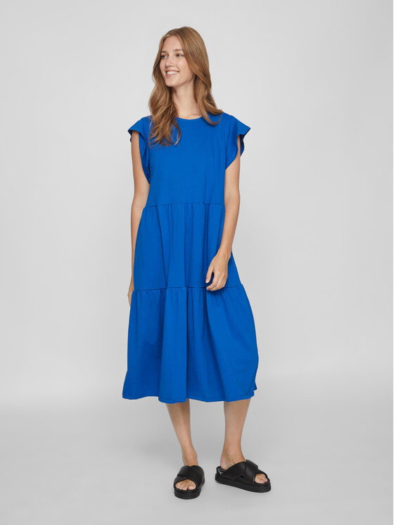 Vila Vila Vsakodnevna obleka Summer 14087542 Modra Loose Fit