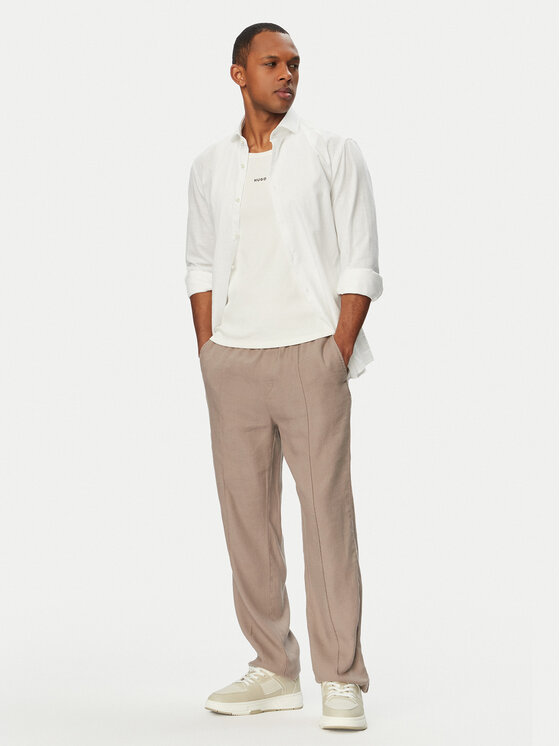 HUGO HUGO Hlače Cino 262FW 50562791 Svijetlo smeđa Straight Fit