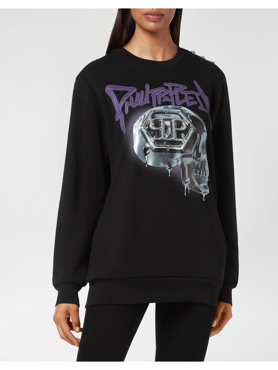 PHILIPP PLEIN PHILIPP PLEIN Bluza 2069 Czarny Regular Fit