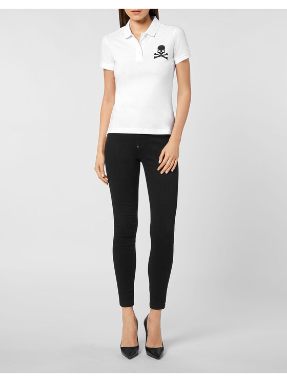 PHILIPP PLEIN PHILIPP PLEIN Polo 805 Biały Regular Fit
