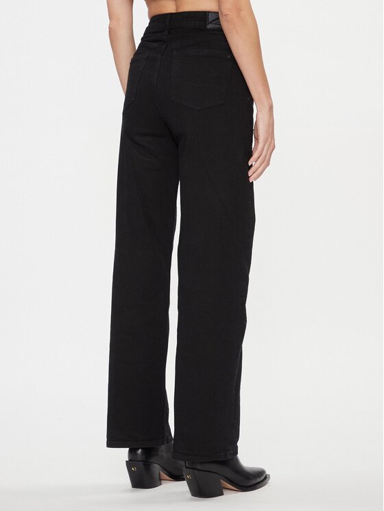 Pepe Jeans Pepe Jeans Jeansy Sparkle PL204604 Czarny Relaxed Fit