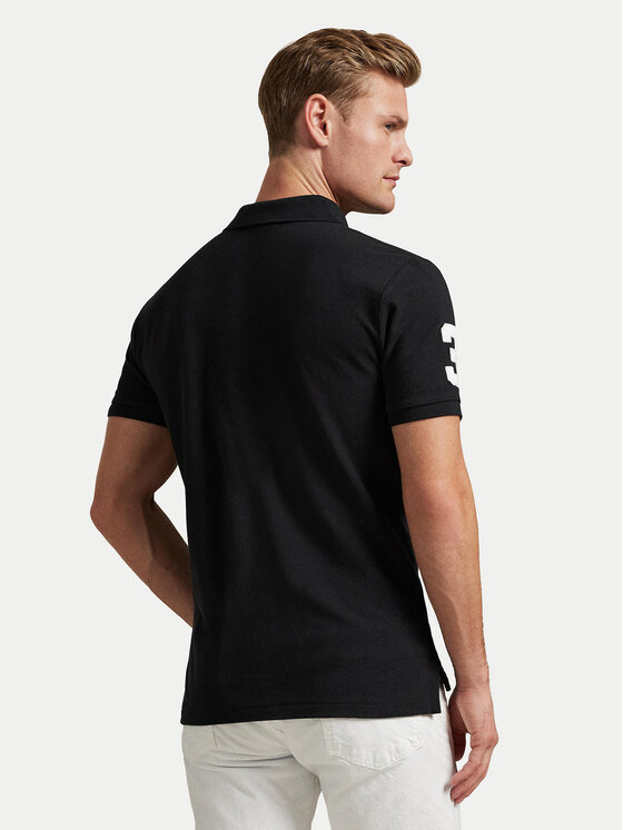 Polo Ralph Lauren Polo Ralph Lauren Тениска с яка и копчета 710688969001 Черен Custom Slim Fit