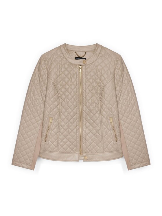 Fiorella Rubino Fiorella Rubino Giacca in similpelle R370T001366N013 Crema Regular Fit