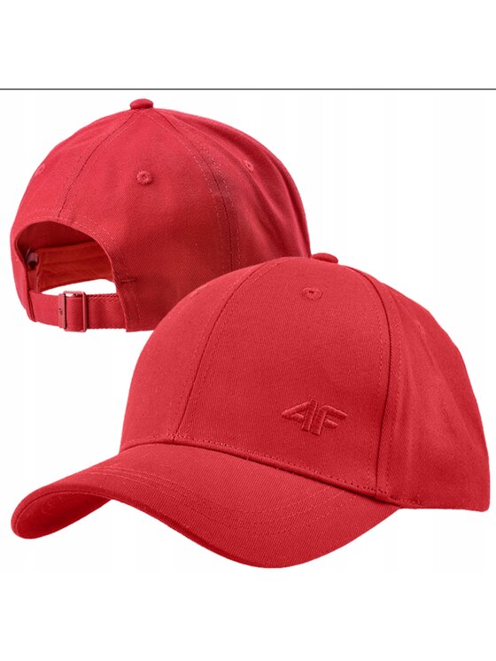 4F 4F Czapka z daszkiem 4FWSS24ACABU271-62S Czerwony