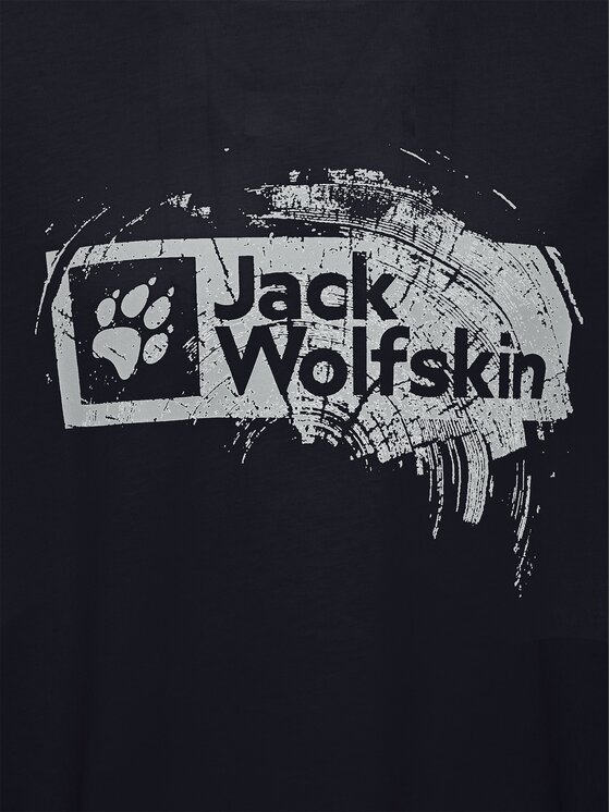 Jack Wolfskin Jack Wolfskin Тишърт Brand T A64116 Тъмносин Regular Fit