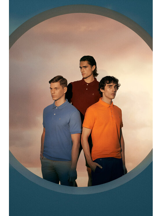 Lancerto Lancerto Polo Patrick Pomarańczowy Regular Fit