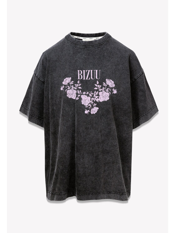 BIZUU BIZUU T-Shirt PAPLYS Szary Standard Fit