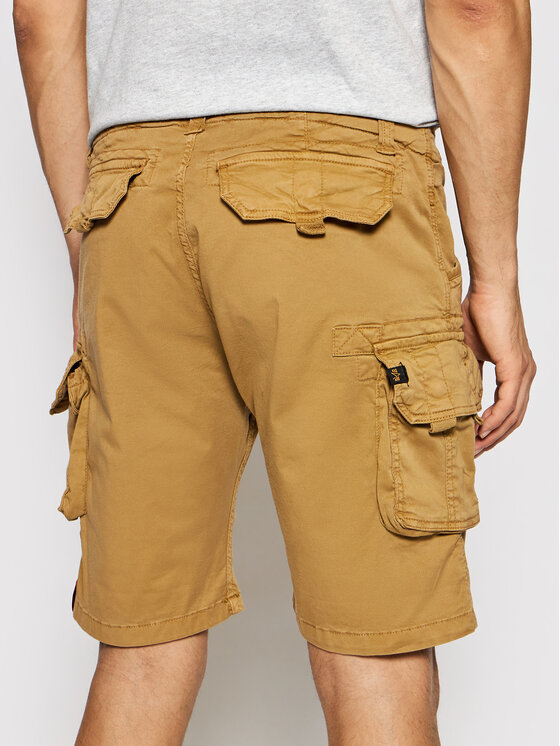 Alpha Industries Alpha Industries Šortky z materiálu Crew 176203 Hnědá Slim Fit