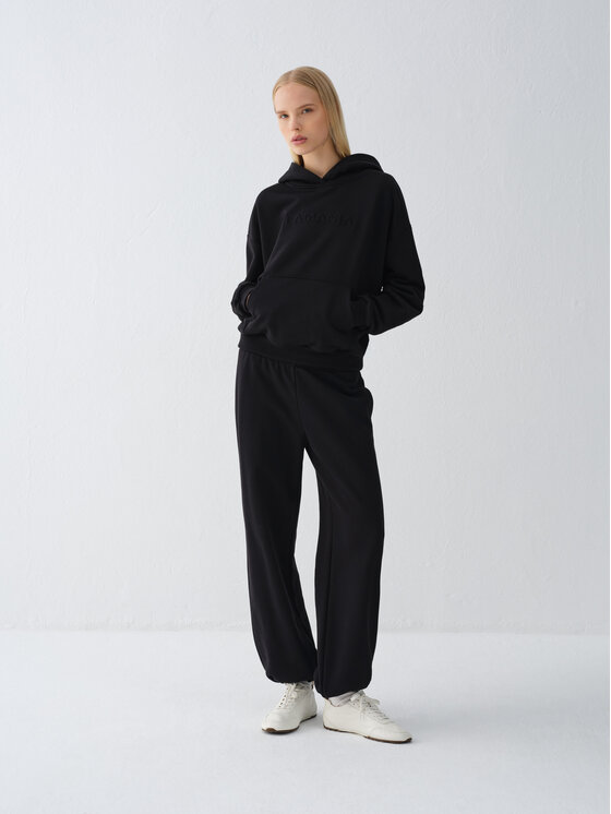 La Mania La Mania Bluza VELMA Czarny Basic Fit