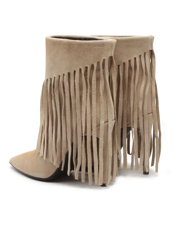 PINKO PINKO kowbojki Olympe Tronchetto PE 23 BLKS1 100573 A0N8 Beež