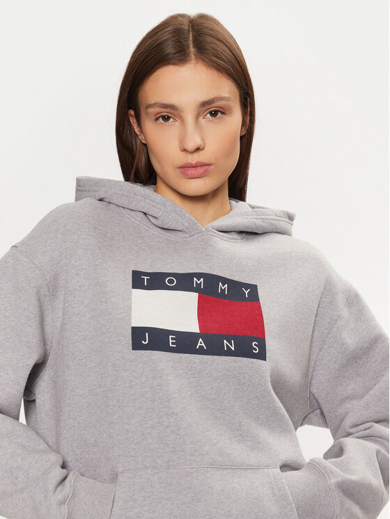 Tommy Jeans Tommy Jeans Mikina DW0DW19407 Šedá Relaxed Fit