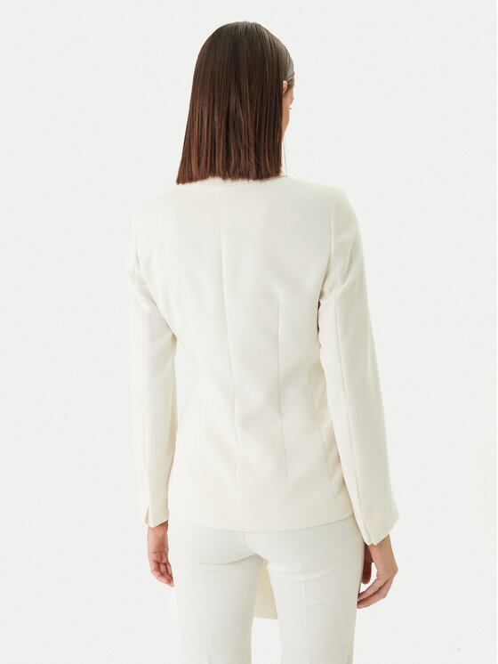 Marella Marella Marynarka Meandro 2613041053 Écru Slim Fit