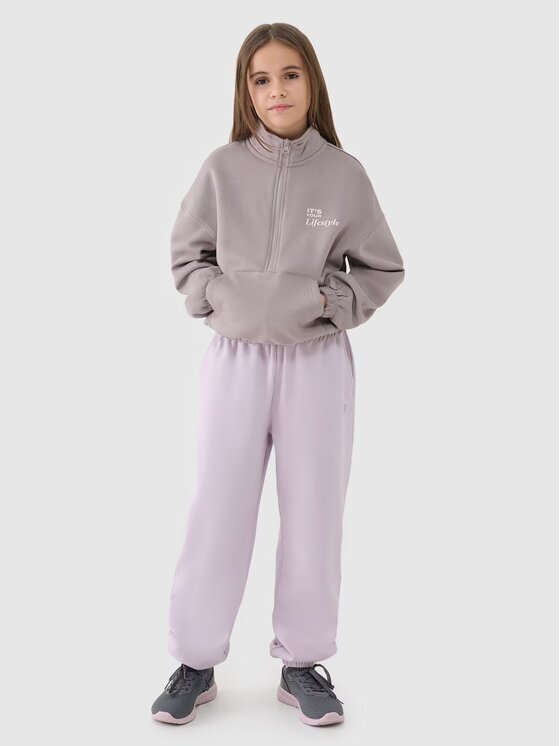 4F 4F Bluza 4FJRSS25TSWSF2058-83S Brązowy Oversize