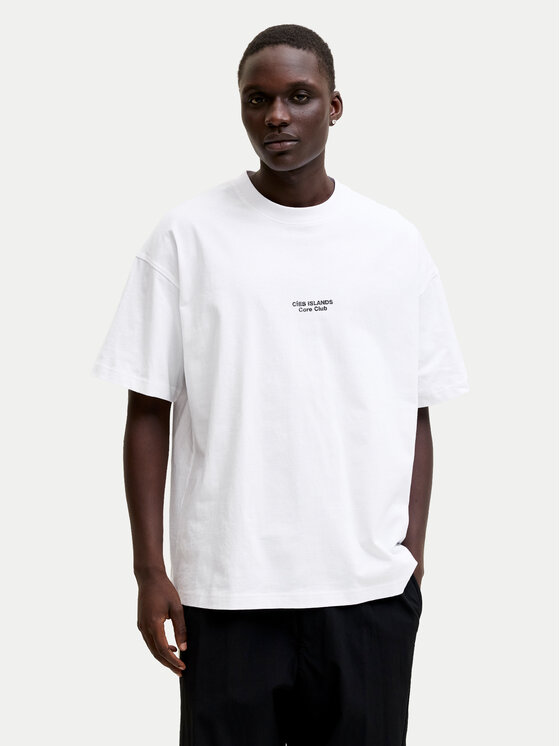 Jack & Jones Jack & Jones Tricou Solana 12296270 Alb Loose Fit