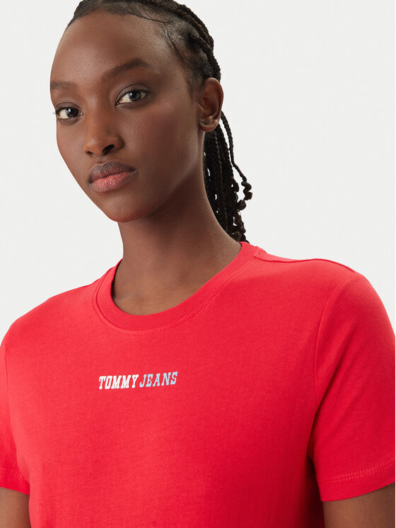Tommy Jeans Tommy Jeans Majica DW0DW22277 Rdeča Regular Fit